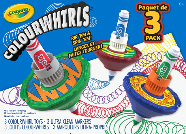 CRAYOLA Colourwhirls (3 Pack) - Rip 'Em & Spin 'Em