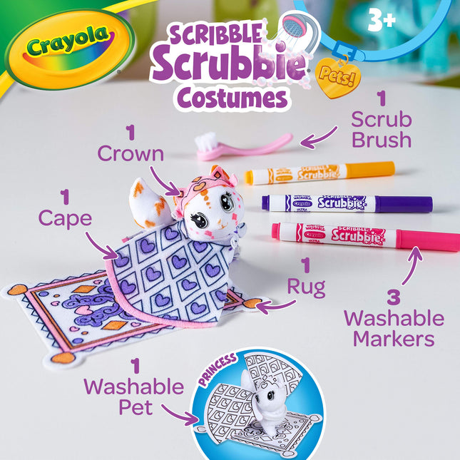 Crayola Scribble Scrubbie Princess Costume Playset, Toy for Kids, Gift