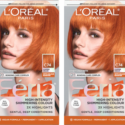 L'Oreal Paris Feria Permanent Hair Color, C74 Inte