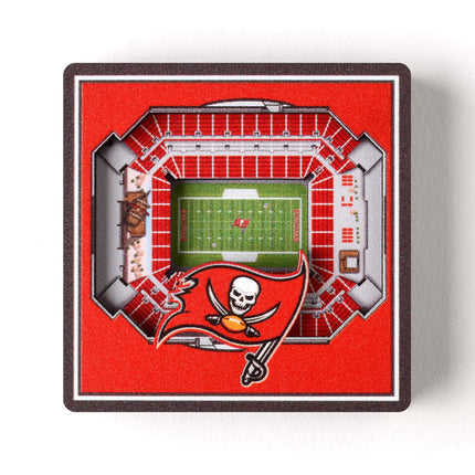 YouTheFan NFL TAMPA BAY BUCCANEERS Stadium View Magnet 7cm x 7cm