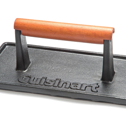 Cuisinart CGPR-221 Cast Iron Grill Press (Wood Han