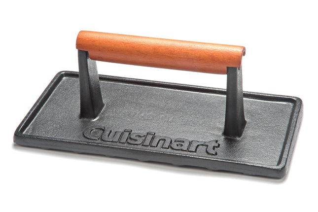 Cuisinart CGPR-221 Cast Iron Grill Press (Wood Han
