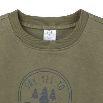 Gerber Baby Boys Toddler 2-Piece Fleece Sweatshirt and Jogger Set, Olive, 3T, Olive, 3T