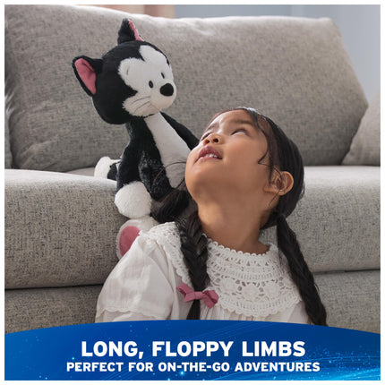 Peluche Oficial Figaro Toothpick de GUND Disney, Pinocho, Peluche de Gato de Mickey y sus Amigos para Mayores de 1 año, Negro, 38 cm