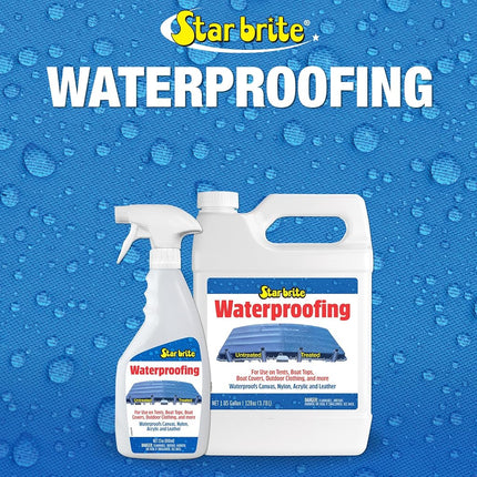 STAR BRITE Waterproofing Spray, Waterproofer + Stain Repellent + UV Protection - 64 OZ (081964)