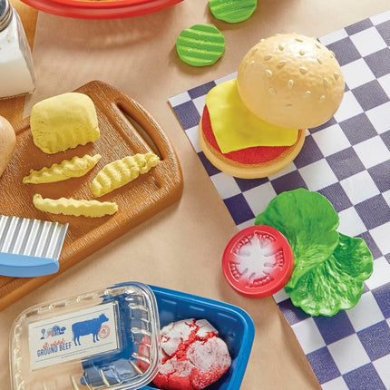 Little Tikes Creative Chefs Cheeseburger and Fries Kit - Comes with Make It Mix and 22 Realistic Accessories, Pretend Play Cooking Set, NOT EDIBLE, Suitable for Boys and Girls Ages 3+ Years