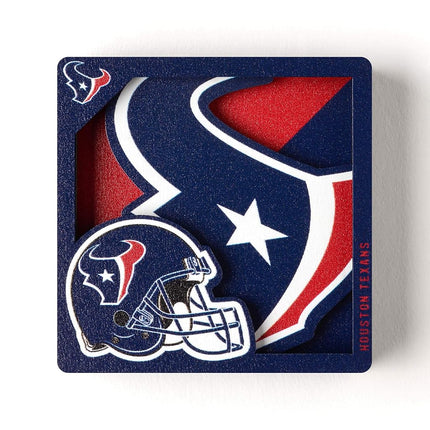 YouTheFan NFL Houston Texans 3D Logo Series Magnets