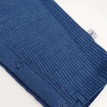 HonestBaby Baby Boys' 2-Piece Organic Cotton Long Sleeve Rib Coverall and Beanie Set, Navy, 24 Months (Pack of 2)