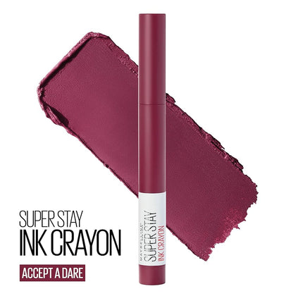 Maybelline New York SuperStay Ink Crayon Lipstick, Accept A Dare,4.5g