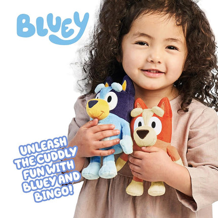 Bluey Bingo Plush Toys 2-Pack, Soft Deluxe Fabric, Embroidered