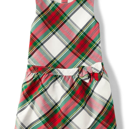Vestidos sin mangas de día festivo para niñas y bebés de Gymboree, a cuadros verdes y rojos, 5T