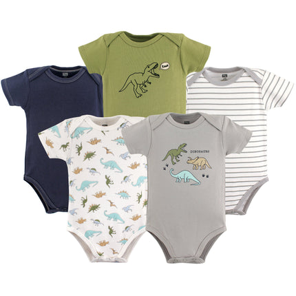 Hudson Baby Baby Infant Bodysuits, 5 Pack, Dinosau