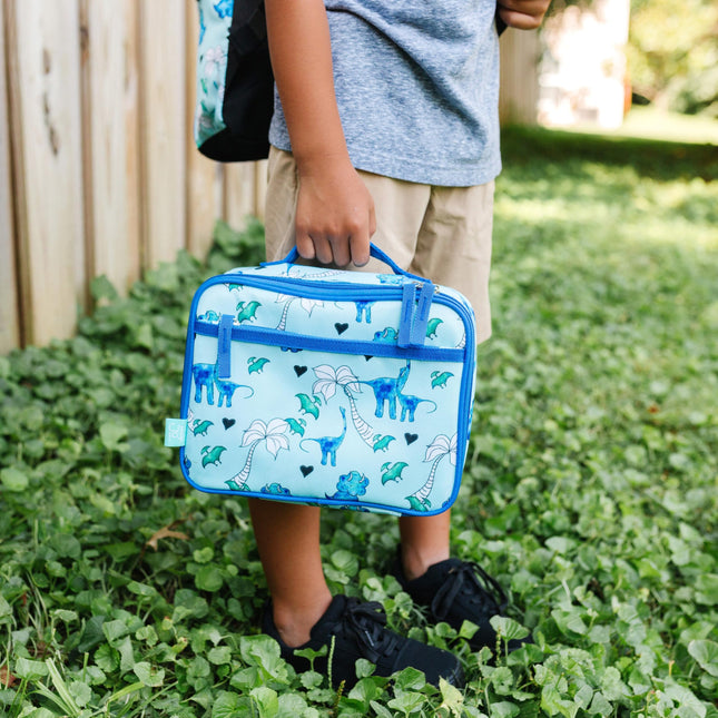 Wildkin JumpOff Jo Fiambrera aislada – Duradera, reutilizable para niños – Dinosaurio azul