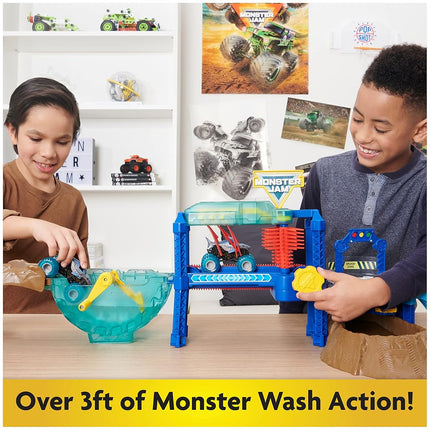 Monster Jam, Megalodon Monster Wash, Includes Color-Changing Truck, Interactive Water Play Kids Toys for Aged 3 and Up