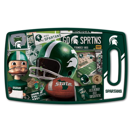 YouTheFan NCAA Michigan State Spartans Retro Series Cutting Board