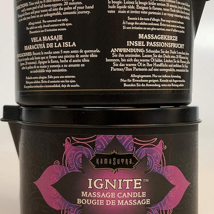 Kama Sutra - Massage Oil Candle - Island Passion Berry - 6 Ounce