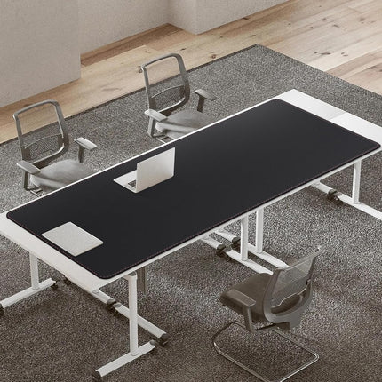 ZORESYN Office Desk Pad 78.7x39.4inch, Large Mouse pad Desk Mat, Waterproof PU Leather Desk Blotter Protector Desk Accessories with Non Slip Base for Home Office (Black)
