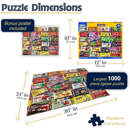 White Mountain Puzzles - M&M's - 1000 Piece Jigsaw Puzzle