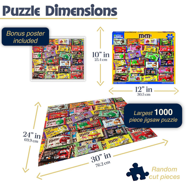 White Mountain Puzzles - M&M's - 1000 Piece Jigsaw Puzzle