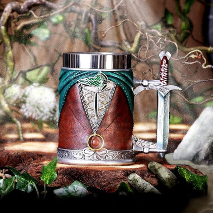 Nemesis Now Officially Licensed Lord of The Rings Frodo Tankard, Brown, 15.5cm