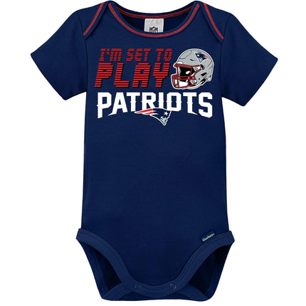 Paquete de 3 pañaleros de manga corta de la NFL para bebé de Gerber, color del equipo, 6-12 meses