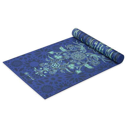 Gaiam Yoga Mat Premium Print Reversible Extra Thick Non-Slip Exercise and Fitness Mat for All Types of Yoga, Pilates and Floor Training, Divine Impressionist, 6mm