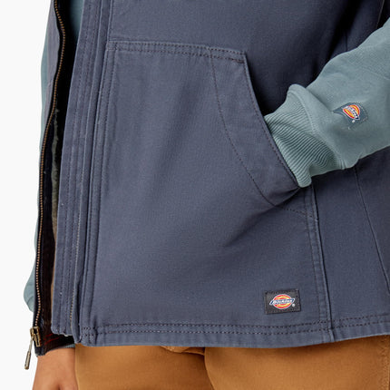 Dickies Womens Fleece Lined Duck Canvas Vest, Grey, 4X-Large Plus