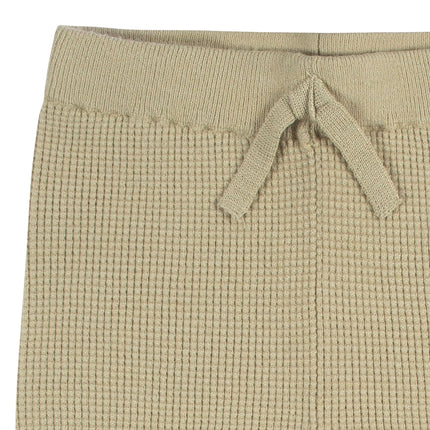 Gerber Baby Boys Toddler Sweater Knit Hooded Top and Pant Set, Tan, 5T
