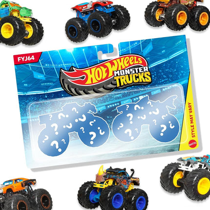 Hot Wheels Monster Trucks Demolition Doubles (Styles May Vary)  Includes 2 Toy Trucks in 1:64 Scale for Head-to-Head Smashing & Crashing, for Play or Display
