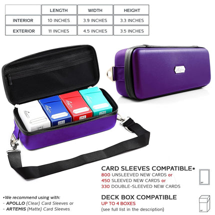 Quiver Time Purple Bolt Card Case for Pokemon Cards, TCG Deck Box Bag