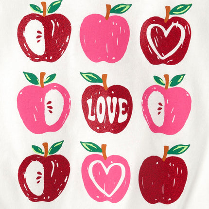 The Children's Place Short Sleeve Tie Front Top, Apple Hearts/Apples/Tidal 3-Pack, XX-Large