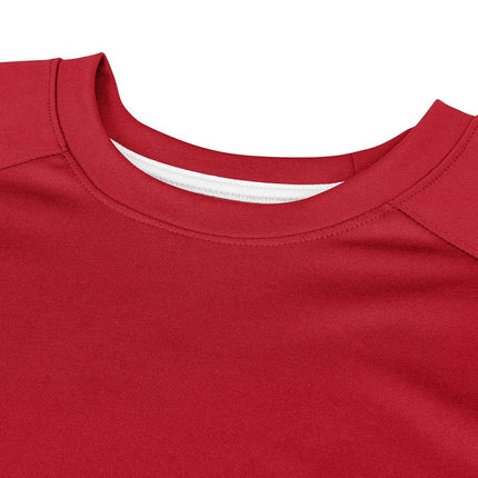 CHAMPRO Boys' Top Spin Lightweight Youth Baseball Jersey Scarlet,White