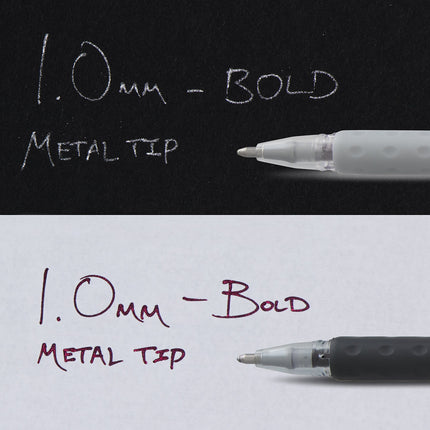 Bolígrafo de gel metálico Pentel Sparkle Pop, (1.0mm) Trazo grueso, Oro, Caja de 12 bolígrafos (K91-DX)