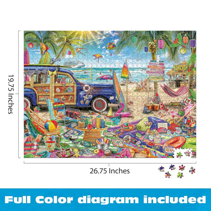 Buffalo Games - Aimee Stewart Beach Vacation - 1000 Piece Puzzle for Adults