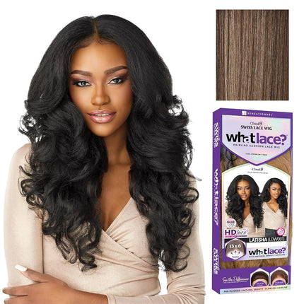 Sensationnel What lace pelucas 13x6 - peluca sintética Latisha Cloud 9 con línea de cabello prearrancada y encaje HD - Whatlace Latisha (FLAMBOYAGEMOCHA)