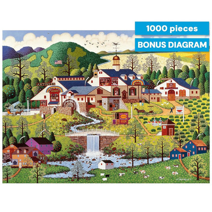 Buffalo Games – Charles Wysocki - Rainbow's End - 1000 Piece Jigsaw Puzzle - Colorful Puzzles for Adults – Precision-Cut Pieces, Beautiful Artwork, and Hours of Fun