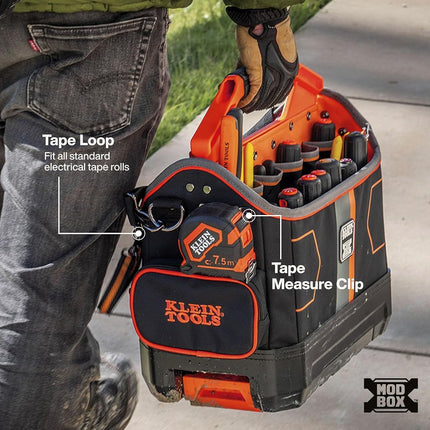 Klein Tools 62202MB MODbox Tool Tote, Part of the MODbox Mobile Workstation, 33 Pockets, Ample Tool Storage, Zipper Pocket for Small Items