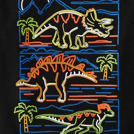 T-shirts graphiques à manches courtes dinosaures pour bébés garçons The Children's Place, lot, Smart Cookie/Donut/Dinos, 3T