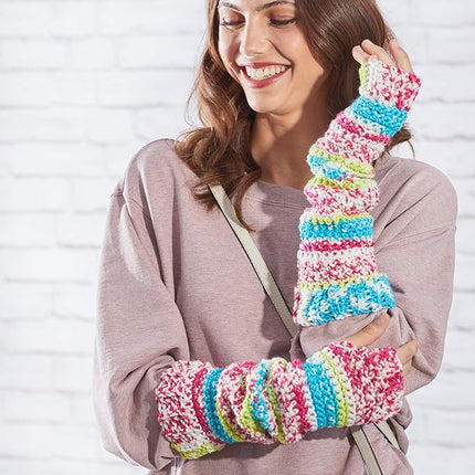 RED Heart E300P.8751 Super Saver Yarn, Berry Pooling