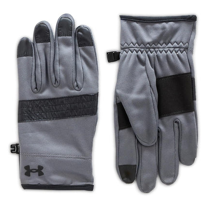 Under Armour boys Storm Fleece Gloves, (012) Pitch Gray / Black / Black, XL