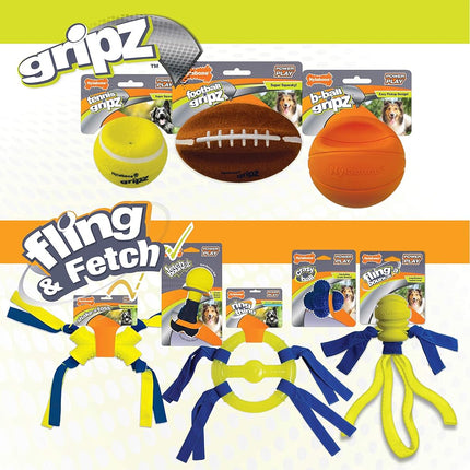 Nylabone Power Play Dog Basketball B-Ball Gripz Basketball Large (1 Count)