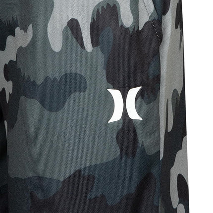 Shorts en molleton français Hurley Solar pour garçons, Gris camouflage, 4
