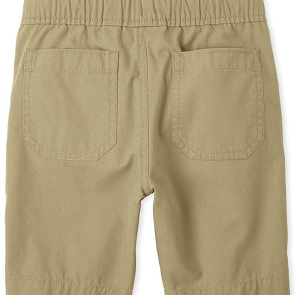 The Children's Place boys Pull On Jogger Shorts, FLAX, 8