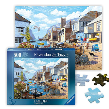 Ravensburger Tranquil Harbour 500 Piece Jigsaw Puzzle for Adults and Kids Age 10 Years Up