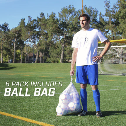 GoSports Balón de Fútbol Premier con Bomba Premium Paquete de 6, Talla 3