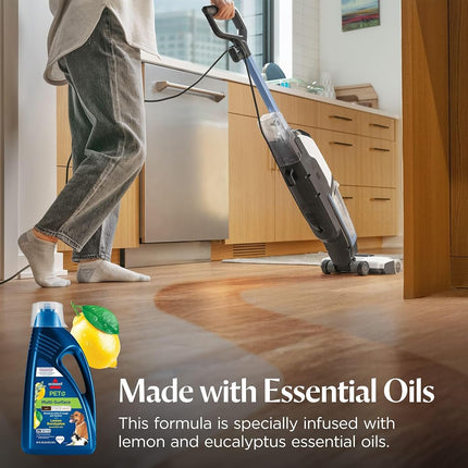 Bissell Multi-Surface Pet with Citrus, 3444G, 80oz, Safe on Sealed Hard Floors and Area Rugs, Removes tough pet messes and elimantes odors, Lemon Eucalyptus Essential Oils