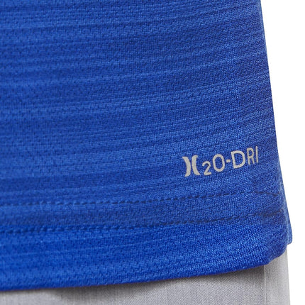 Polo Hurley pour garçons, Performance, Bleu royal chiné, Taille 6