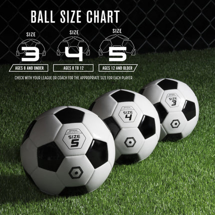 GoSports Balón de fútbol clásico - Talla 3 - con Bomba Premium