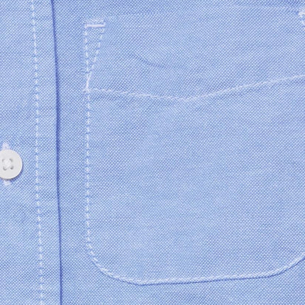 Camisa Oxford de manga corta para niño The Children's Place, azul claro, mediana