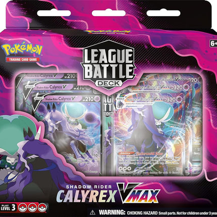 Pokémon TCG: Shadow Rider Calyrex VMAX League Battle Deck (60 cards Ready to Play Deck, 3 Foil V Cards & 3 Foil VMAX Cards)